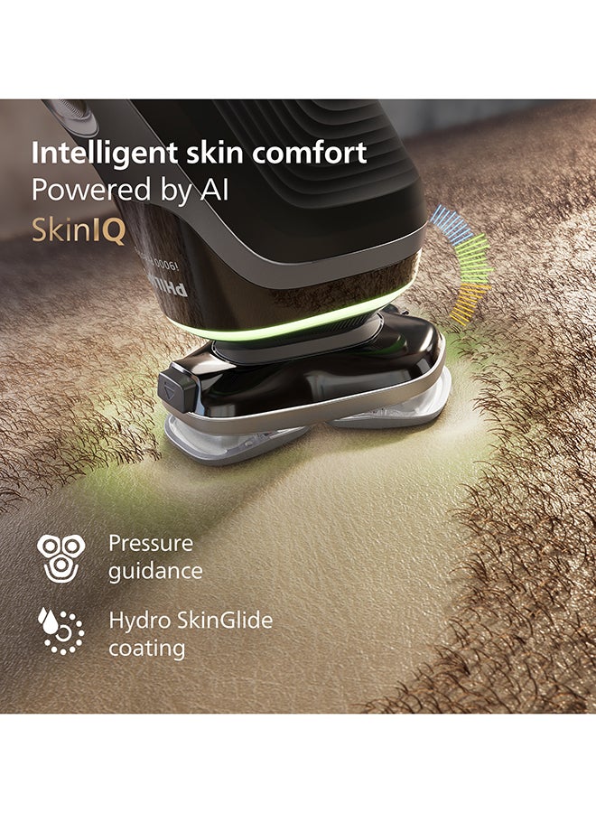 i9000 Prestige Wet & Dry Shaver XP9202/10 | Ultra-close, gentle shave | Flexible heads adapt to contours | Comfort for sensitive skin | Charging stand | 60 min cordless | Travel case - image 6