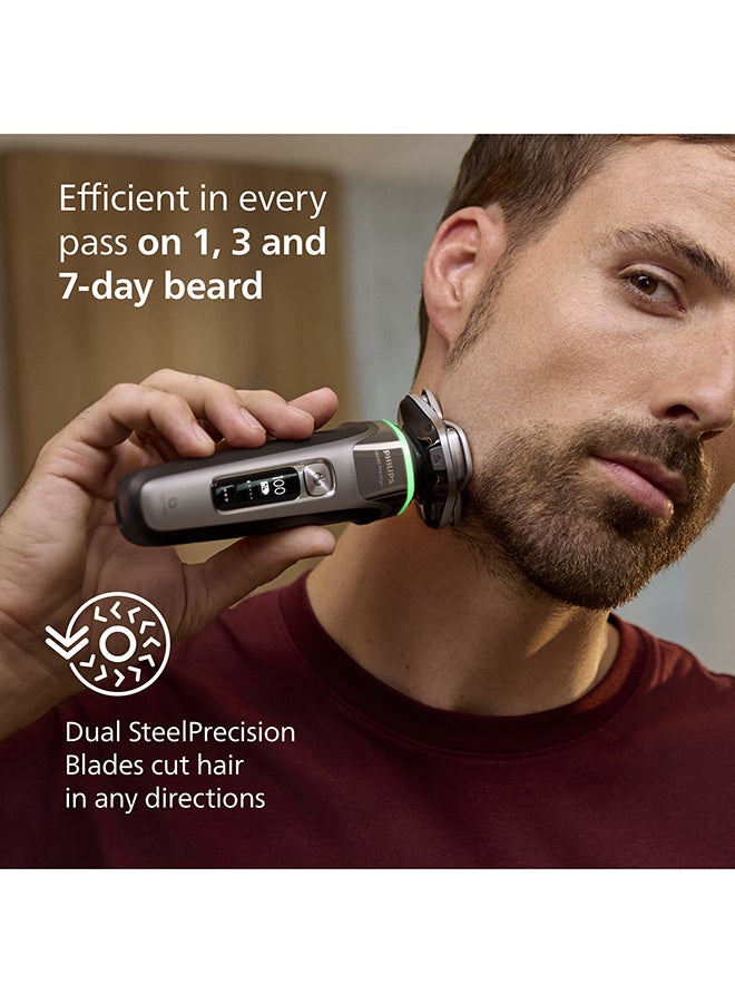 i9000 Prestige Wet & Dry Shaver XP9202/10 | Ultra-close, gentle shave | Flexible heads adapt to contours | Comfort for sensitive skin | Charging stand | 60 min cordless | Travel case - image 8