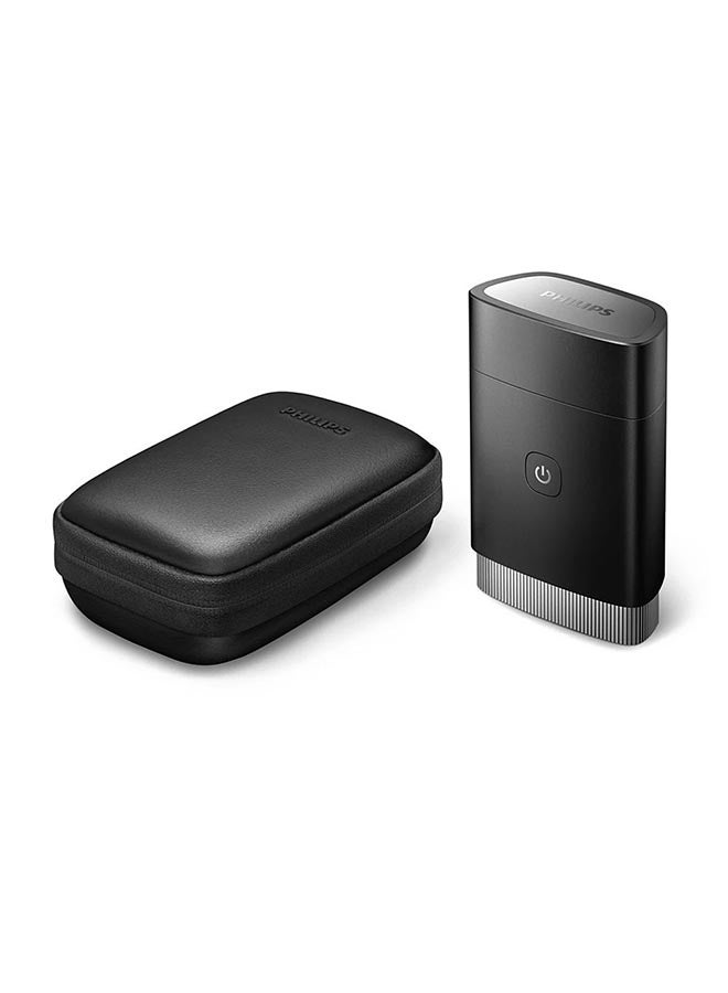 PQ888/06 Compact Electric Shaver for Travel | IPX7 Waterproof | 60 Min Cordless Runtime | Travel-Friendly Black/Silver - image 8