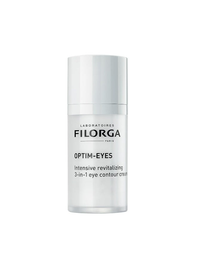 Optim-Eyes Eye Cream, Revitalizing 3-in-1 Skin Treatment for Rapid Reduction of Dark Circles, Wrinkles & Puffiness Around the Eyes 0.5 Fl OzFluid Ounce