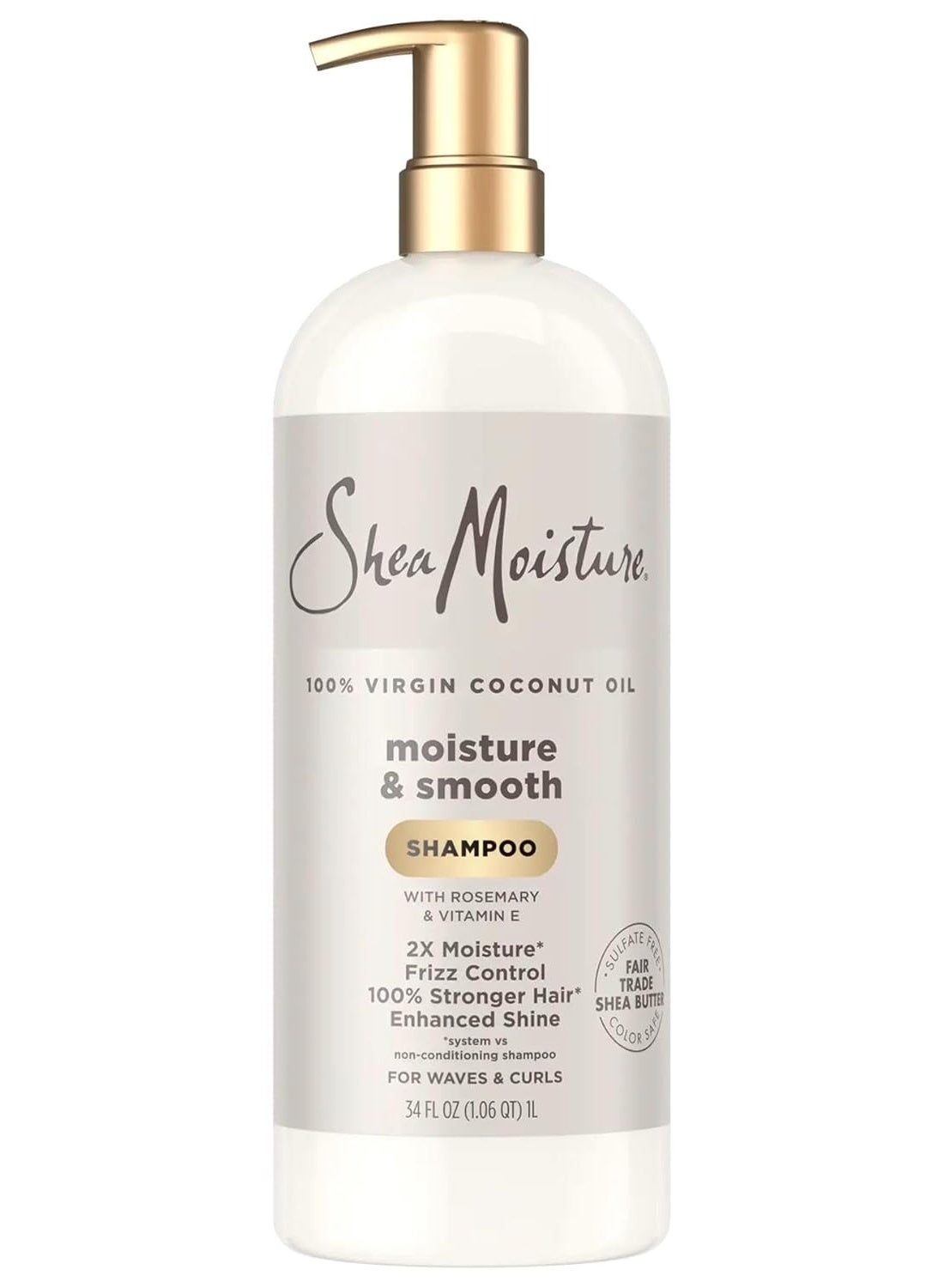 100% Virgin Coconut Oil Moisture And Smooth Shampoo, 34 Fluid Ounce
