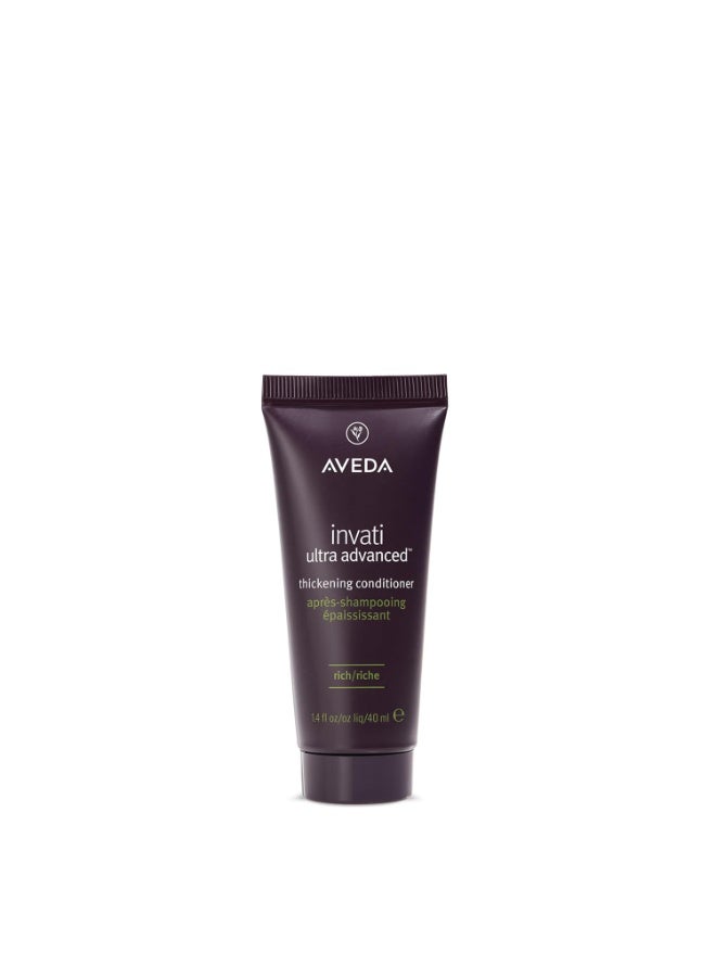Aveda Invati Ultra Advanced Thickening Conditioner Rich | Step 2 of 4 | Reduces Hair Loss by 77% | for Medium to Thick Thinning Hair Types | Normal to Oily Scalp | 96% Naturally Derived* 1.4 fl oz