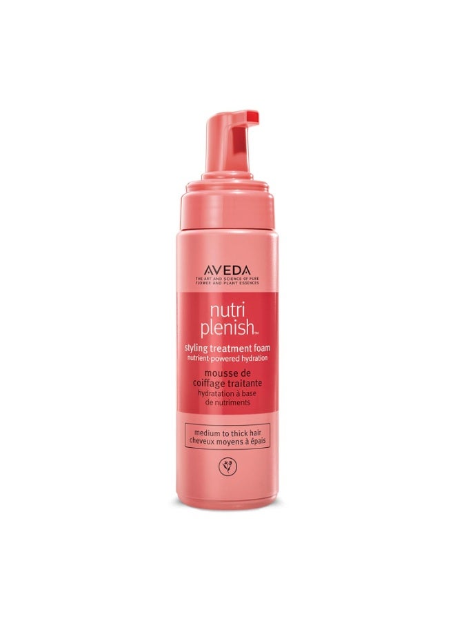 Aveda Nutriplenish Styling Treatment Foam | Soft Hold Styling Foam for Medium to Thick Hair | Hydrates and Nourishes | 94% Naturally Derived*, 6.7 Fl Oz 8.82 oz