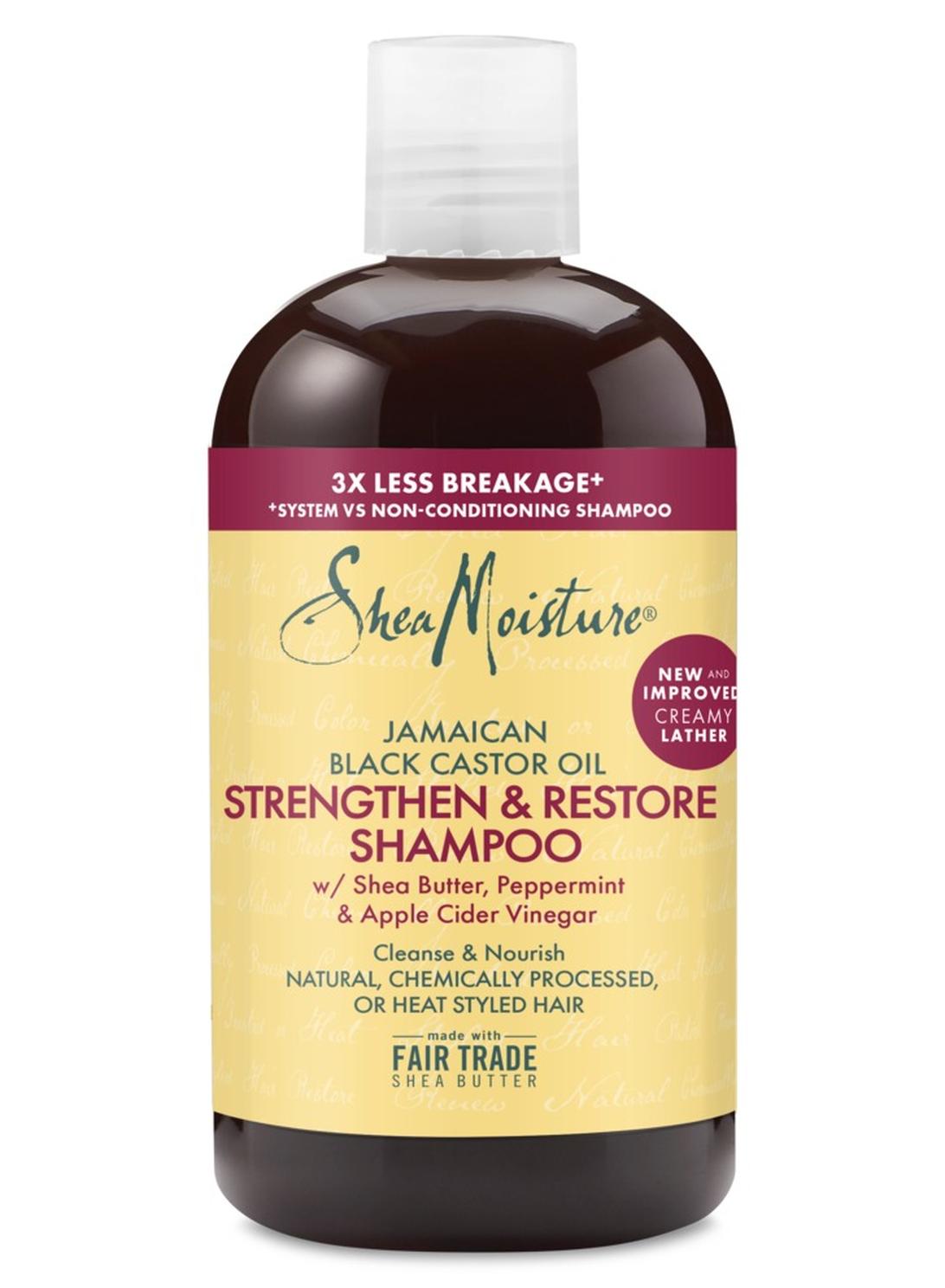 Strengthen And Restore Shampoo With Pure Jamaican Black Castor Oil For Damaged Hair 384ml 384ml
