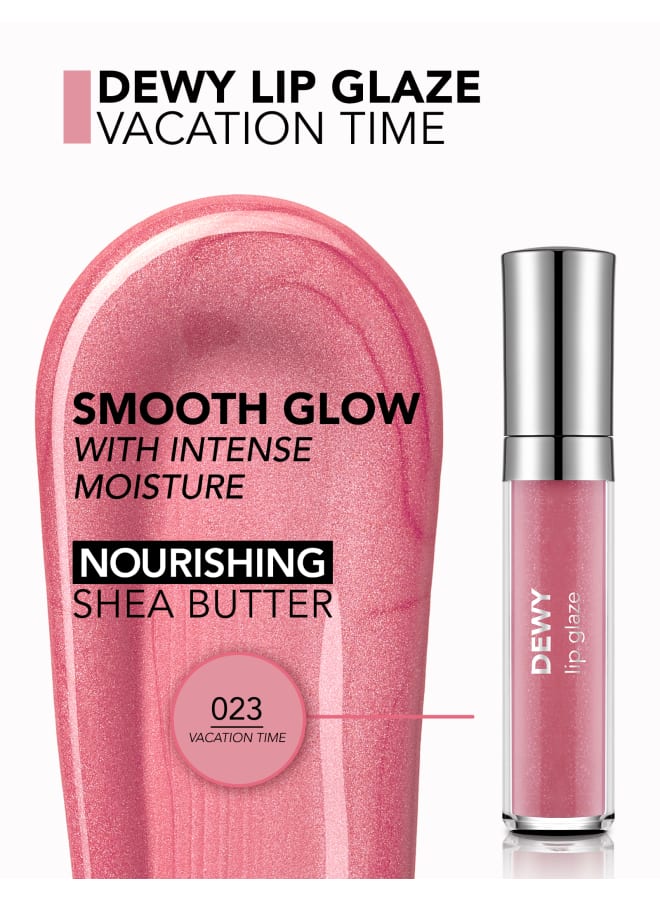 Dewy Lip Glaze – 023 Vacation Time – High-Shine Lip Glaze, Pearlescent Shimmer, Smooth Comfortable Wear, Long-Wear Glossy Look 023-VACATION TIME - image 5
