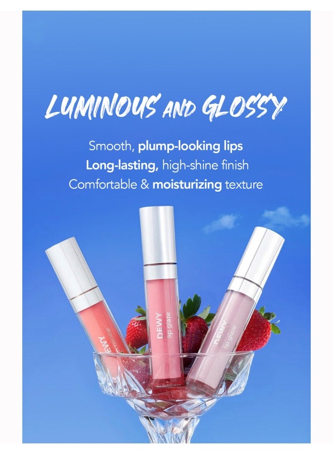 Dewy Lip Glaze – 023 Vacation Time – High-Shine Lip Glaze, Pearlescent Shimmer, Smooth Comfortable Wear, Long-Wear Glossy Look 023-VACATION TIME - image 7