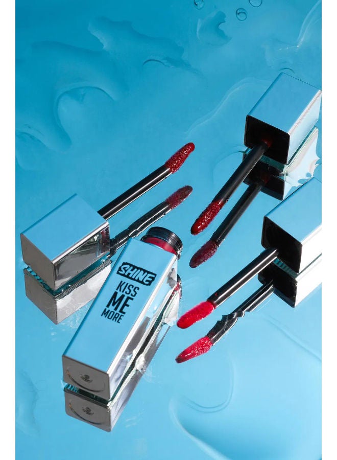 Shine Kiss Me More Long-Lasting & Shiny Finish Liquid Lipstick 001 Home Office Day - image 4