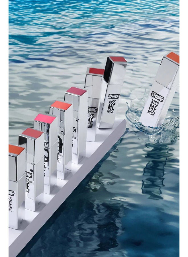 Shine Kiss Me More Long-Lasting & Shiny Finish Liquid Lipstick 001 Home Office Day - image 5