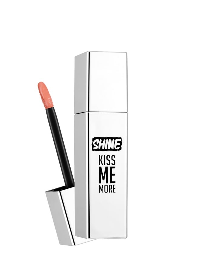 Shine Kiss Me More Liquid Lipstick – 002 Apricot Marmalade – High-Shine Liquid Lipstick, High Pigment, Smooth Comfortable Wear, Long-Lasting Glossy Finish 002-APRCT MARMLDE