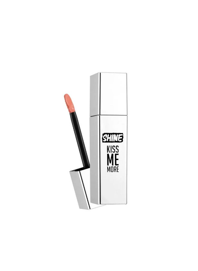 Shine Kiss Me More Long-Lasting & Shiny Finish Liquid Lipstick 002 Apricot Marmalade
