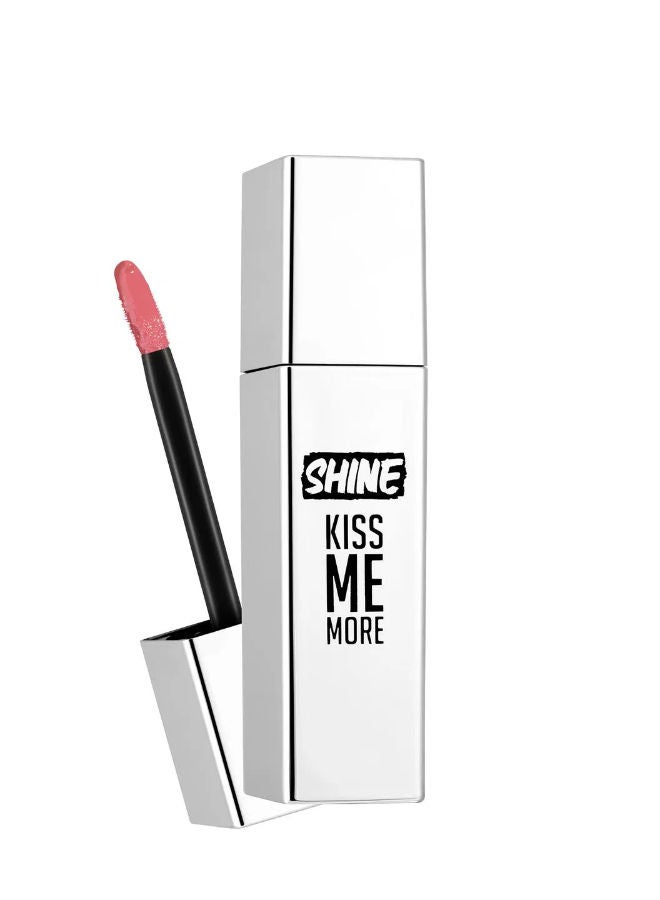Shine Kiss Me More Long-Lasting & Shiny Finish Liquid Lipstick 007 Pinky Touch
