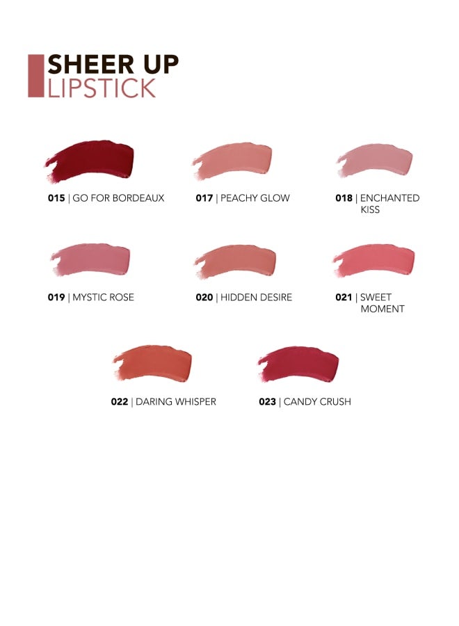 Sheer Up Lipstick – 020 Hidden Desire – Semi-Transparent Moisturizing Lipstick, Glossy Color Finish, Oil-Enriched Smoothing Texture 020-HIDDEN DESIRE - image 10