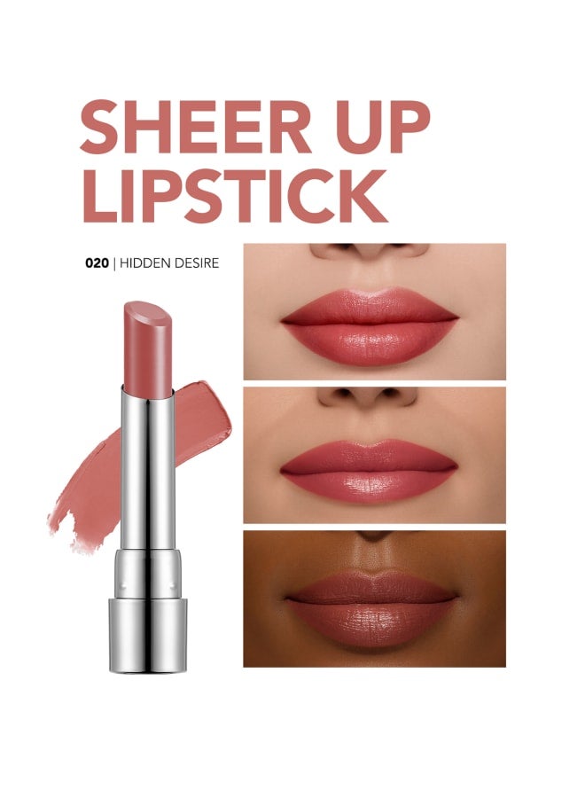 Sheer Up Lipstick – 020 Hidden Desire – Semi-Transparent Moisturizing Lipstick, Glossy Color Finish, Oil-Enriched Smoothing Texture 020-HIDDEN DESIRE - image 6