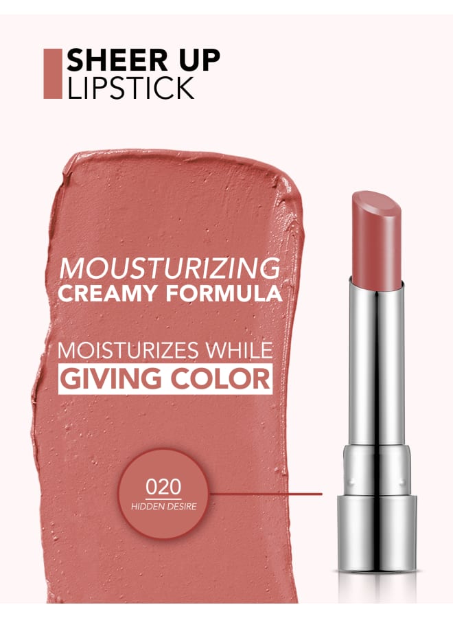 Sheer Up Lipstick – 020 Hidden Desire – Semi-Transparent Moisturizing Lipstick, Glossy Color Finish, Oil-Enriched Smoothing Texture 020-HIDDEN DESIRE - image 7