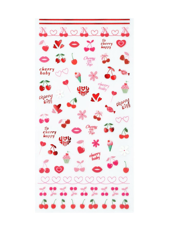 So Cherry Happy 01 cherry scented nail stickers - image 2