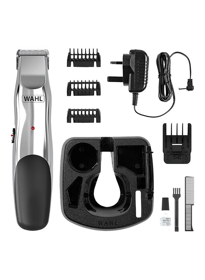 Groomsman Rechargeable Beard Trimmer, Gifts For Him, Beard Trimmers For Men, Stubble Trimmer, Male Grooming Set, Cordless Beard Trimmer, Beard Care Kit - 9916-1117 silver