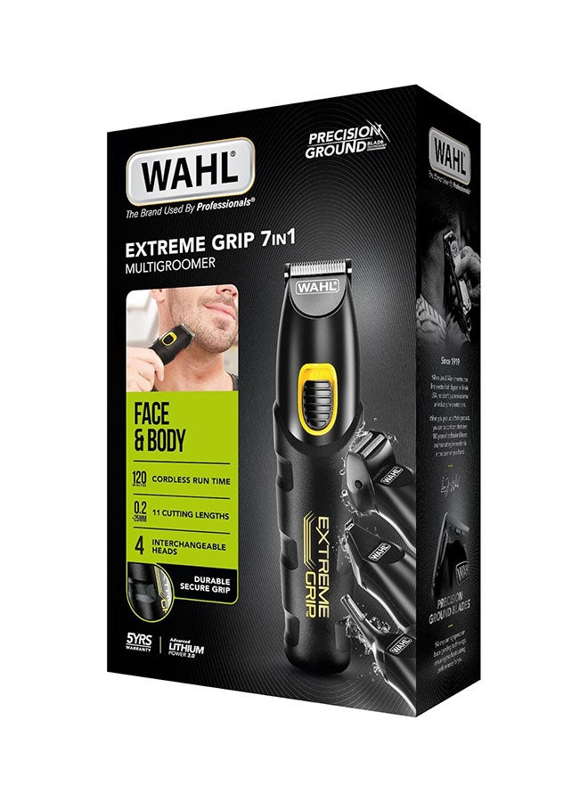 Extreme Grip 7-In-1 Multi-Grooming Trimmer For Men | High-Performance Stainless-Steel Blades | 12 Guide Combs With Adjustable Lengths (0.5Mm-11Mm) | 120 Min Runtime - 09893-417 black - image 7