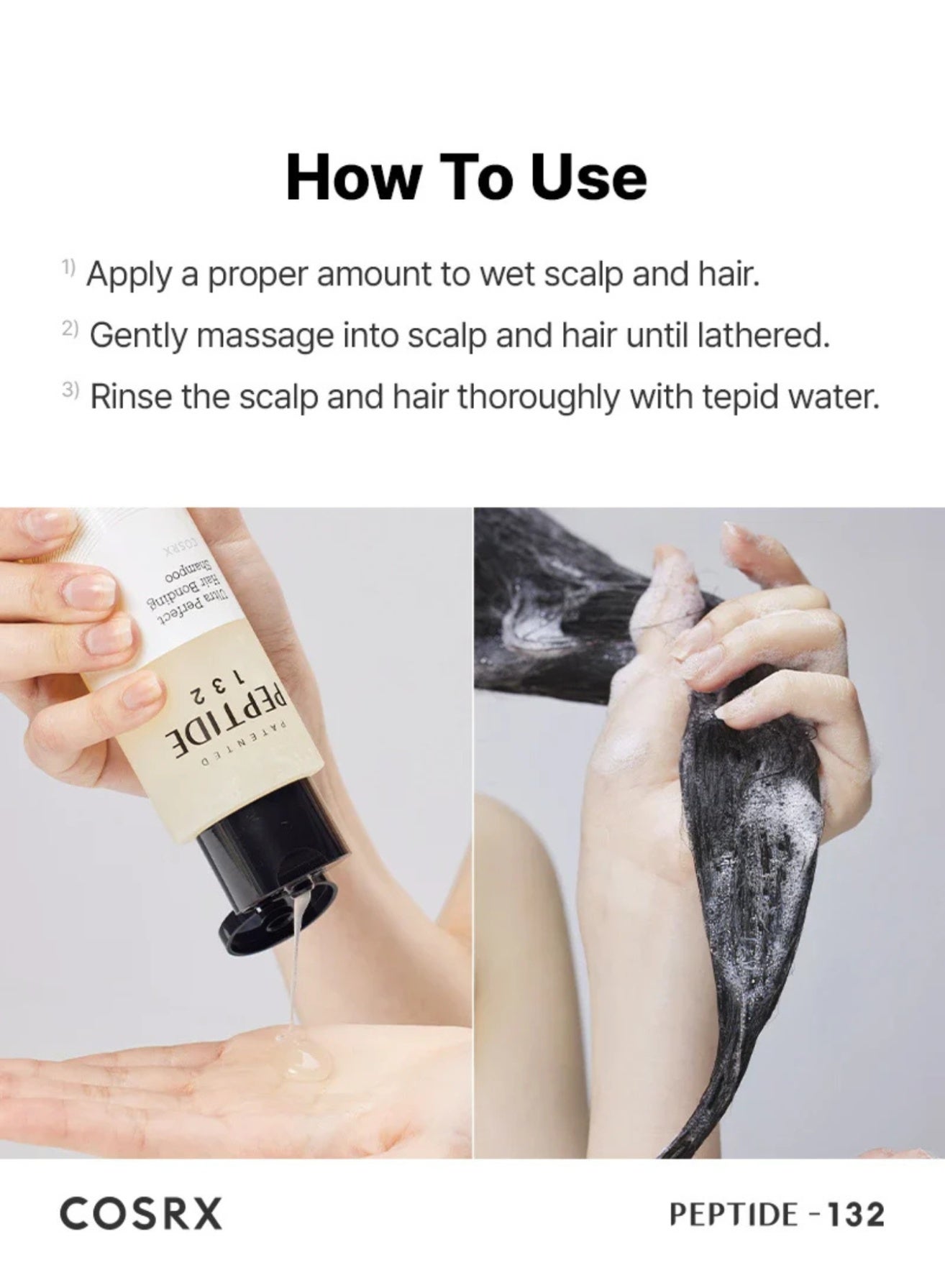 COSRX Peptide-132 Ultra Perfect Hair Bonding Shampoo – Repair & Strengthen - image 8