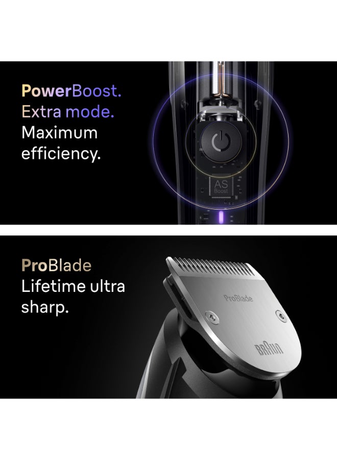 Braun Beard Trimmer Series 9, +7 Barbering Tools, 50 Lengths, ProBlade, BT9520 black - image 3