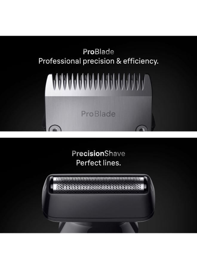 All-in-One Series 7, 15in1 Grooming Kit, Charging Stand, ProBlade, AIO7580 Metallic Dark Blue - image 4