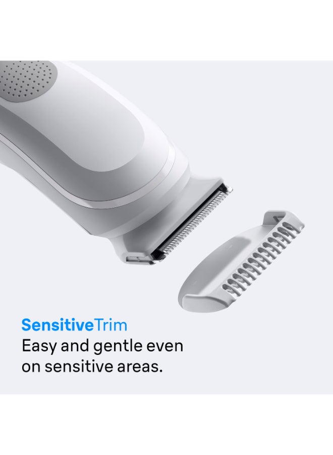 Braun Body Groomer Series 3, +3 Grooming Tools, Groom & Trim Hair, BG3530 Metallic White - image 4