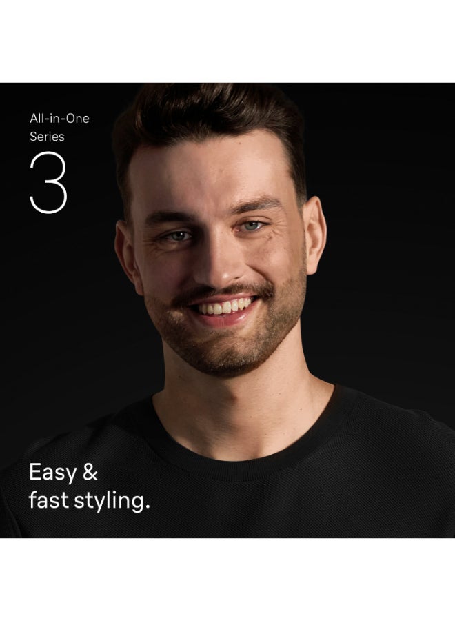 Braun All-in-One Series 3, 4in1 Grooming Kit, Ultra Sharp Blade, 14 Lengths, AIO3500 - image 2