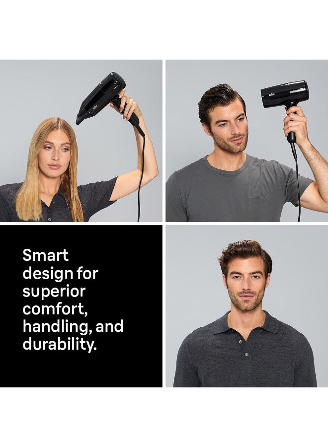 Hair Dryer 2000 W, 3 Temp and 2 Speed Settings, Concentrator Nozzle, Pivot Cord Guard, Cleaning Brush BRHD200SDE Black black - image 3