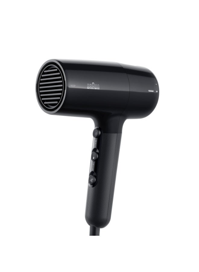 Hair Dryer 2000 W, 3 Temp and 2 Speed Settings, Concentrator Nozzle, Pivot Cord Guard, Cleaning Brush BRHD200SDE Black black