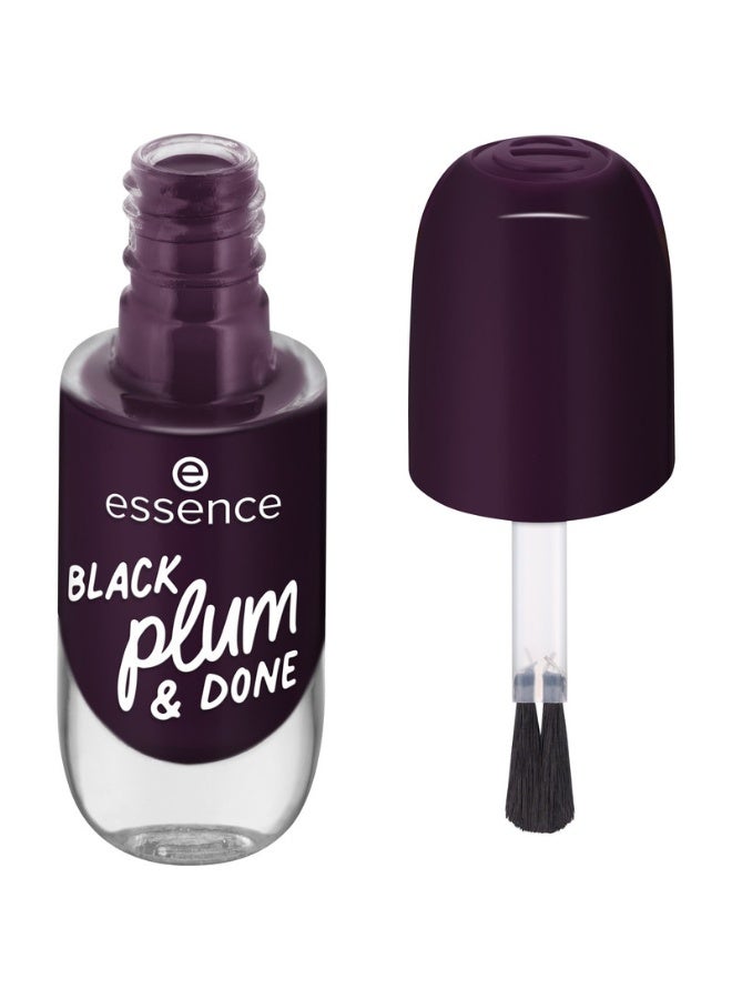 Gel Nail Colour 84 BLACK plum & DONE - image 2