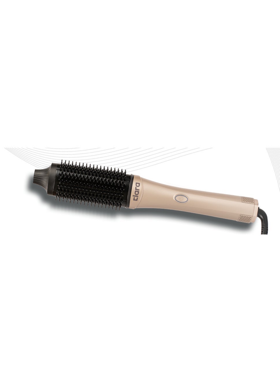 AirGlow Styling Brush – Professional Hot Air Brush for Smooth & Frizz-Free Styling – Advanced BLDC Motor – 560W Medium Barrel – Dual Voltage 100–240V Silver