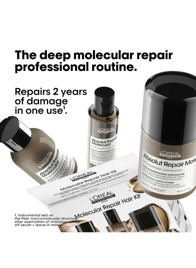 Serie Expert Absolute Repair Molecule Mini Duo Kit​ : Shampoo + Serum+ Mask 100+75+50ml - image 4