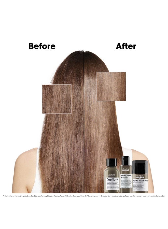 Serie Expert Absolute Repair Molecule Mini Duo Kit​ : Shampoo + Serum+ Mask 100+75+50ml - image 5