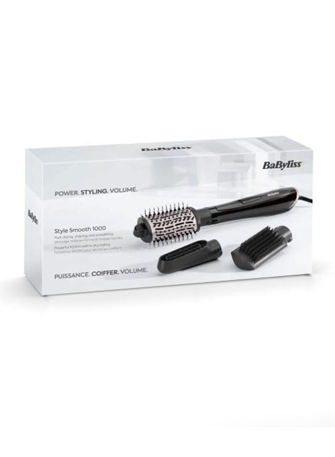 Air Style Smooth, 3-in-1 Hot Air Brush, Ideal for Blow Drying, Straightening, and Creating Volume ,Professional Styling Tool, 2 Temperature Settings Black - image 5