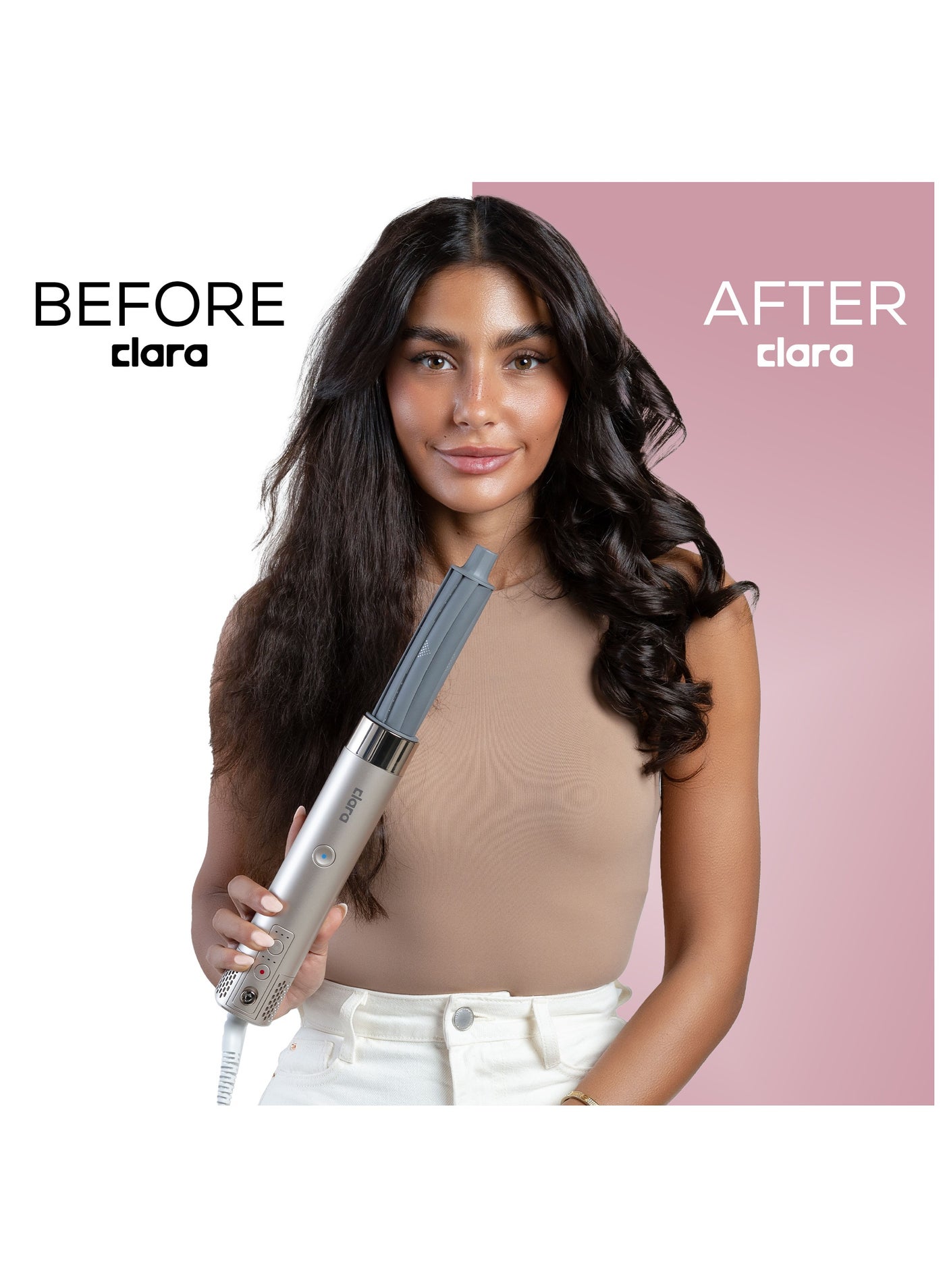 Clara Multi Styler for All Hair Types – 6-in-1 Styling Tool with Auto-Wrap Curlers, Blow Dryer, Round & Oval Brush – 1500W Ionic Hair Styler for Frizz-Free Waves & Salon Blowouts Pink - image 7