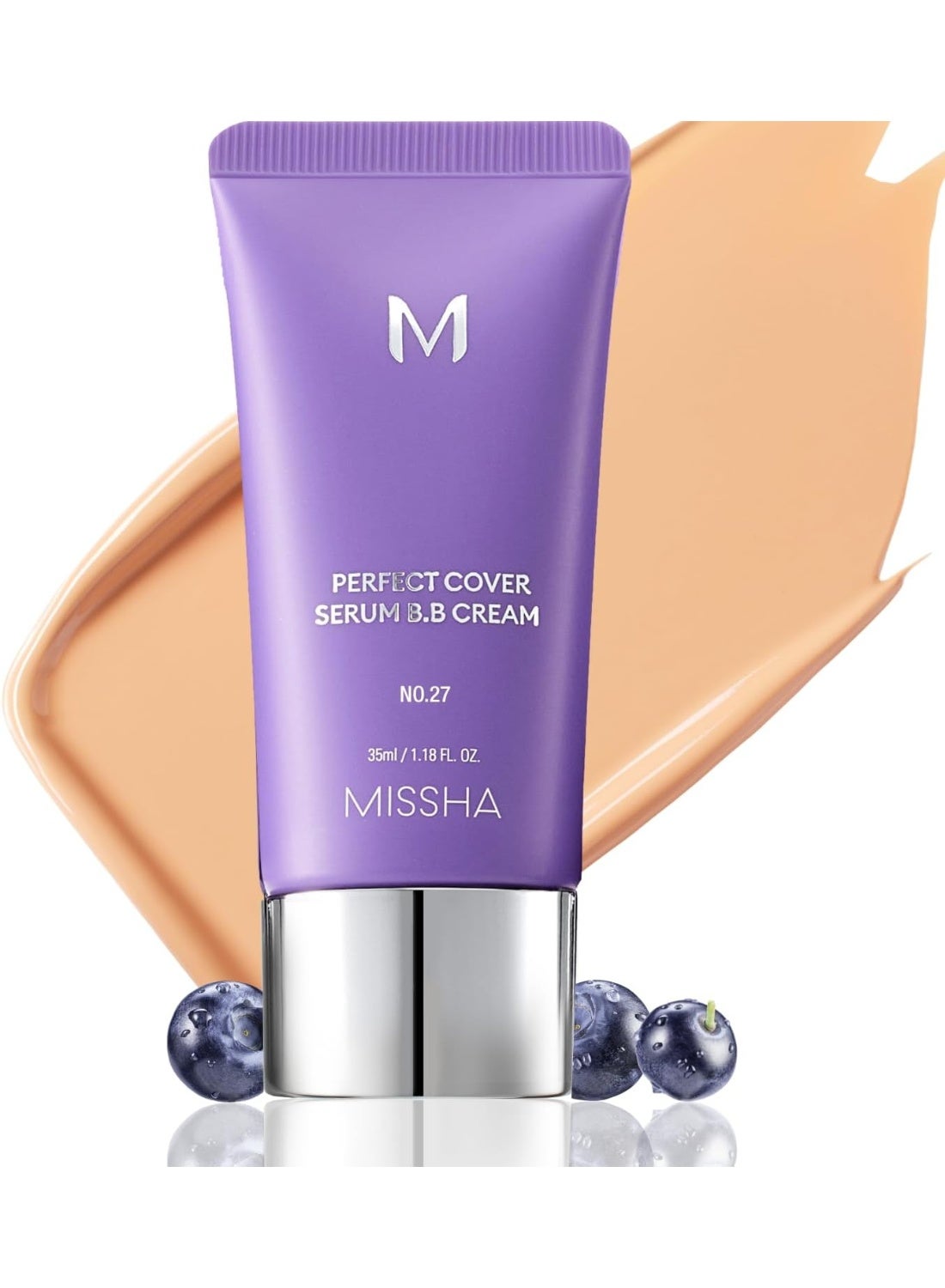 Missha, Perfect Cover Serum B.B Cream, No. 27 Honey Beige, 1.18 fl oz (35 ml) Honey Beige
