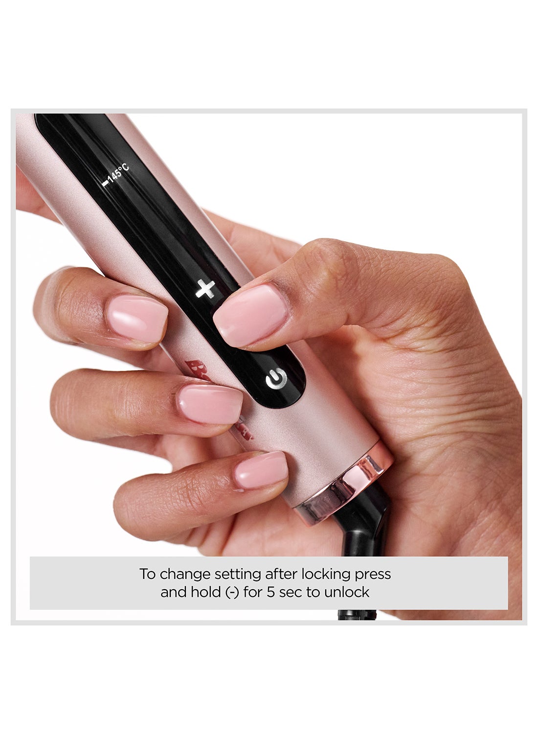 Hot Air Brush Volume Boost Thermal Styling Tool, 38mm Heated Round Brush with Curl Function, Ionic Frizz Control, 4 Temperature Settings, Multi-Voltage, (HSB200SDE) Pink/Black - image 5