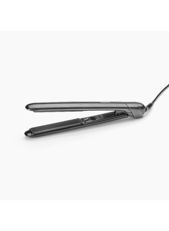 Titanium Shine Hair Straightener 24mm Titanium Ceramic Plates with Ionic Technology, 5 Heat Settings 150–230°C, Fast Heating, Multi-Voltage Use, (ST620SDE) Gray
