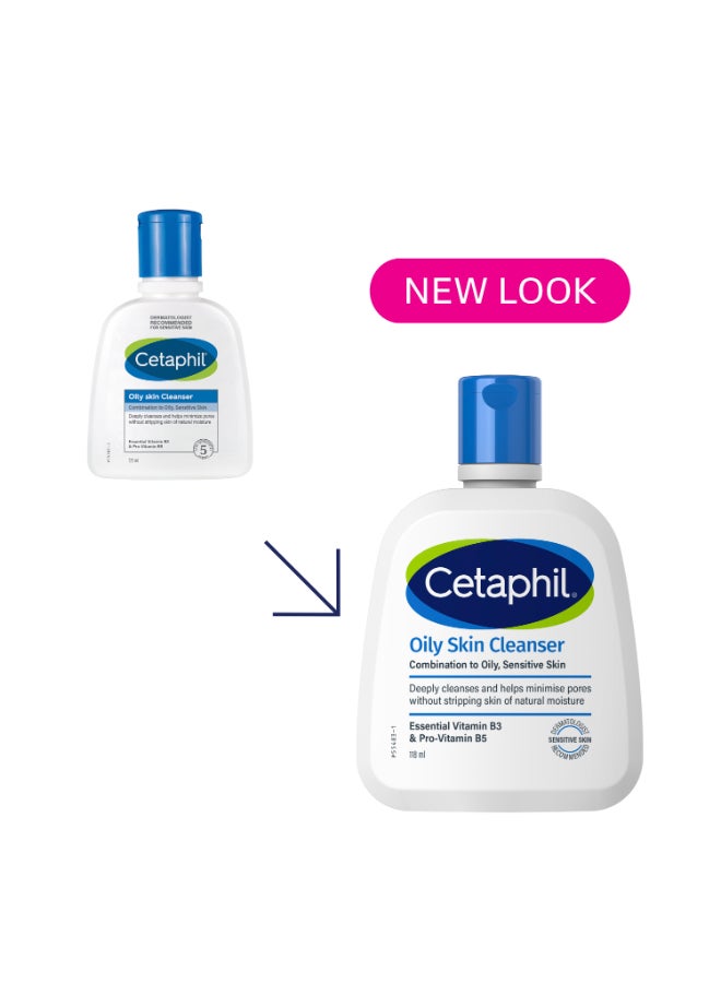 Oily Skin Cleanser Face And Body Wash  Combination to Oily and Sensitive Skin,  With Niacinamide , Unscented, Soap Free, Hypoallergenic, 118ml Transparent - image 2