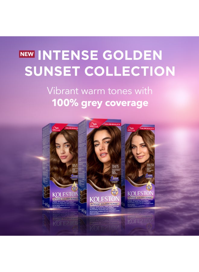 Koleston Intense – Long-Lasting, Vibrant Hair Color with 100% Grey Coverage and Argan Oil – 305/3 Sunlight Golden Brown 110ml - image 6