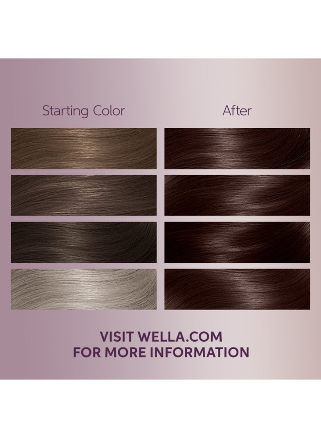 Koleston Deluxe - 0% Ammonia, 100% Grey Coverage, with Hyaluronic Acid, Up to 8 weeks long-lasting & shinier* color – 4/63 Dark Rose Medium Brown Packaging may vary 4.63 Dark Rose Medium Brown 152ml - image 3