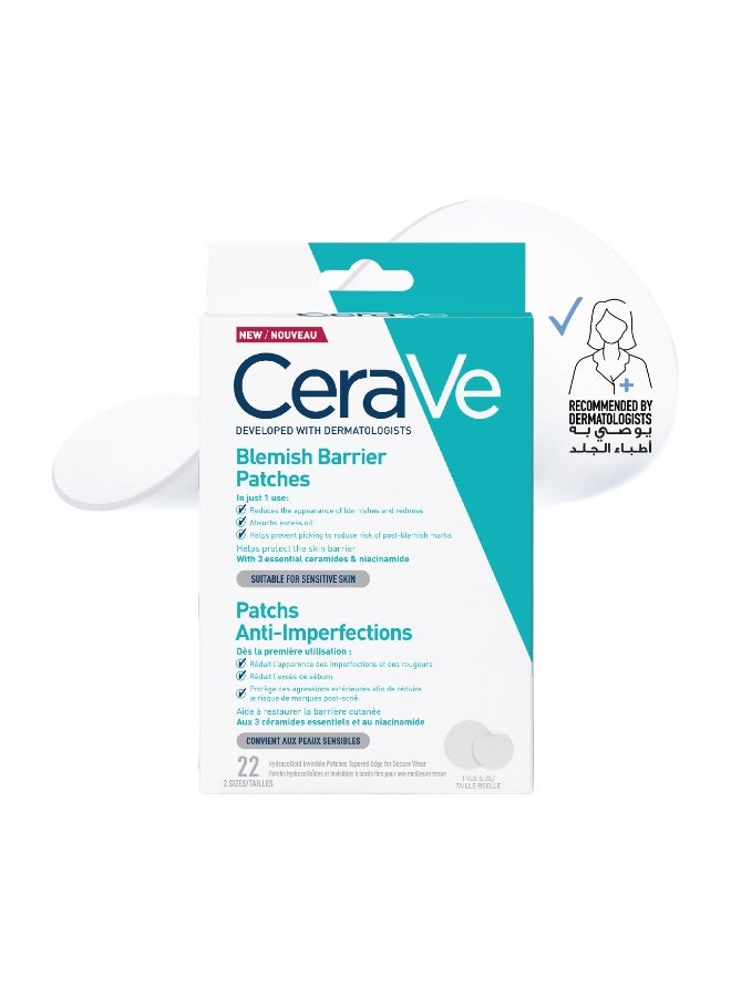 Blemish Barrier Patches With 3 Essential Ceramides And Niacinamide, 22Pcs