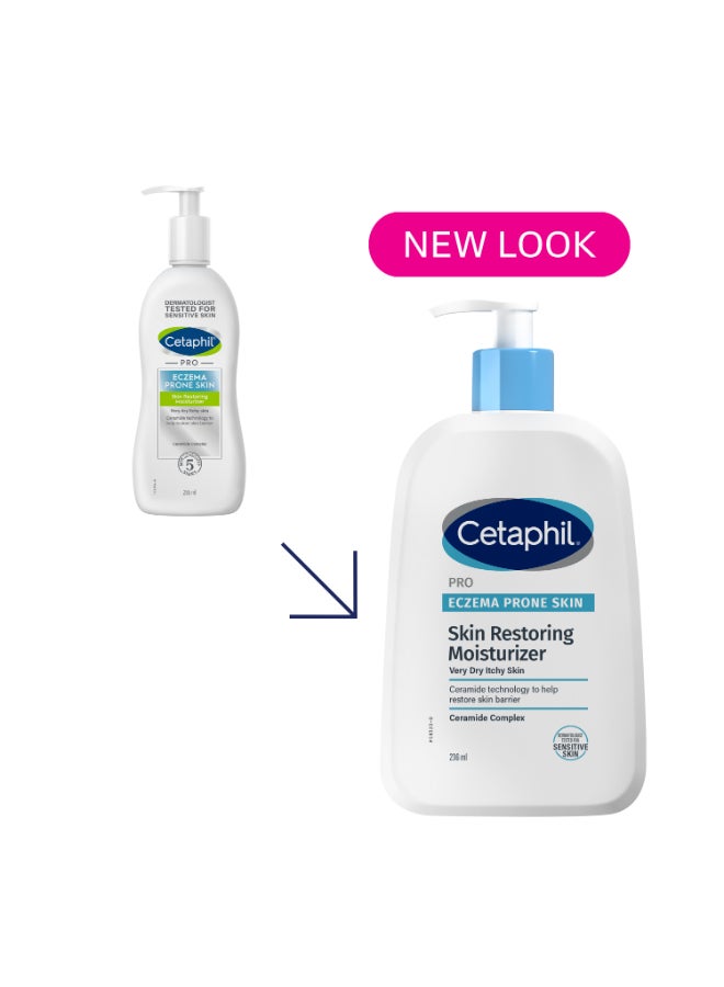 Cetaphil PRO Eczema Prone Skin Soothing & Restoring Moisturizer, For Dry, Itchy, Irritated Skin , Fragrance, Soap and Parabens Free, Restoraderm , 236ml White 236ml - image 2