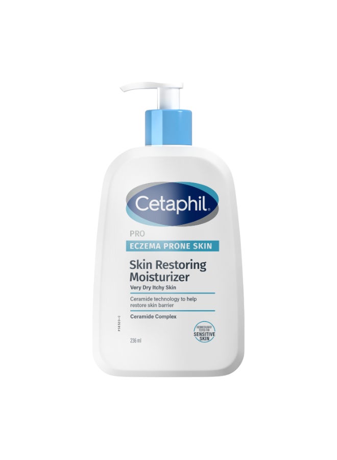 Cetaphil PRO Eczema Prone Skin Soothing & Restoring Moisturizer, For Dry, Itchy, Irritated Skin , Fragrance, Soap and Parabens Free, Restoraderm , 236ml White 236ml