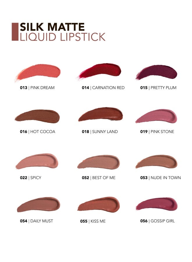 Silk Matte Liquid Lipstick – 012 Terracotta – High-Pigment Ultra Matte Finish, Long-Wear Comfort, Nourishing Oils, Velvety Smooth Look 012-TERRACOTTA - image 10
