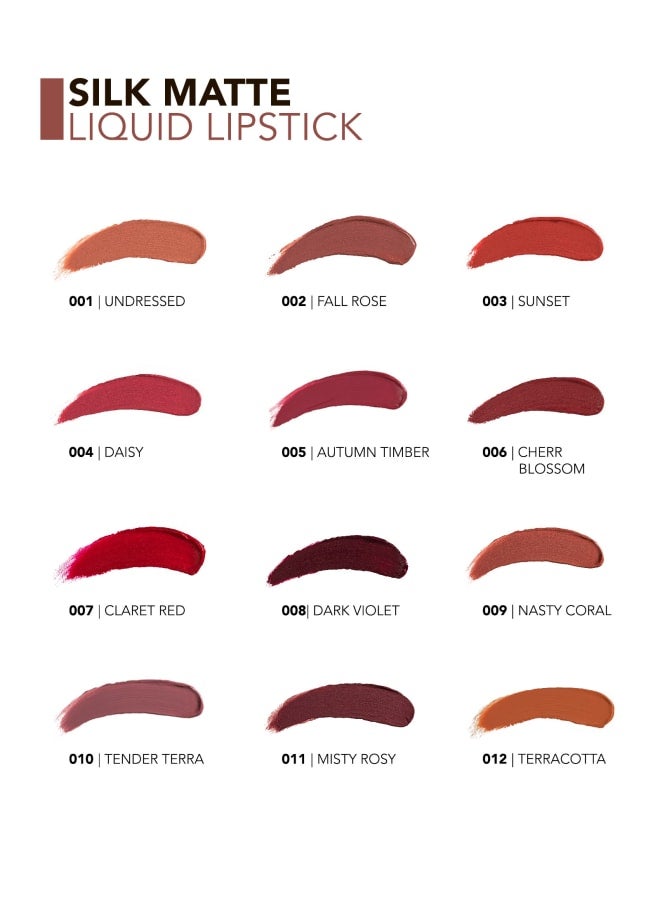 Silk Matte Liquid Lipstick – 012 Terracotta – High-Pigment Ultra Matte Finish, Long-Wear Comfort, Nourishing Oils, Velvety Smooth Look 012-TERRACOTTA - image 9