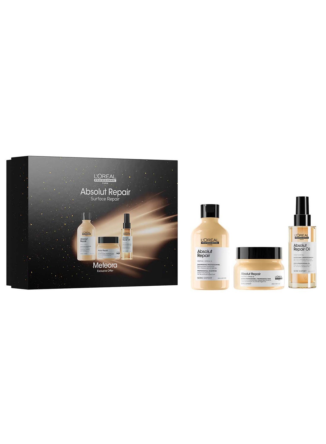 L’Oréal Professionnel, Absolut Repair Shampoo, Hair Mask and Hair Oil Set 300+250+90mlml