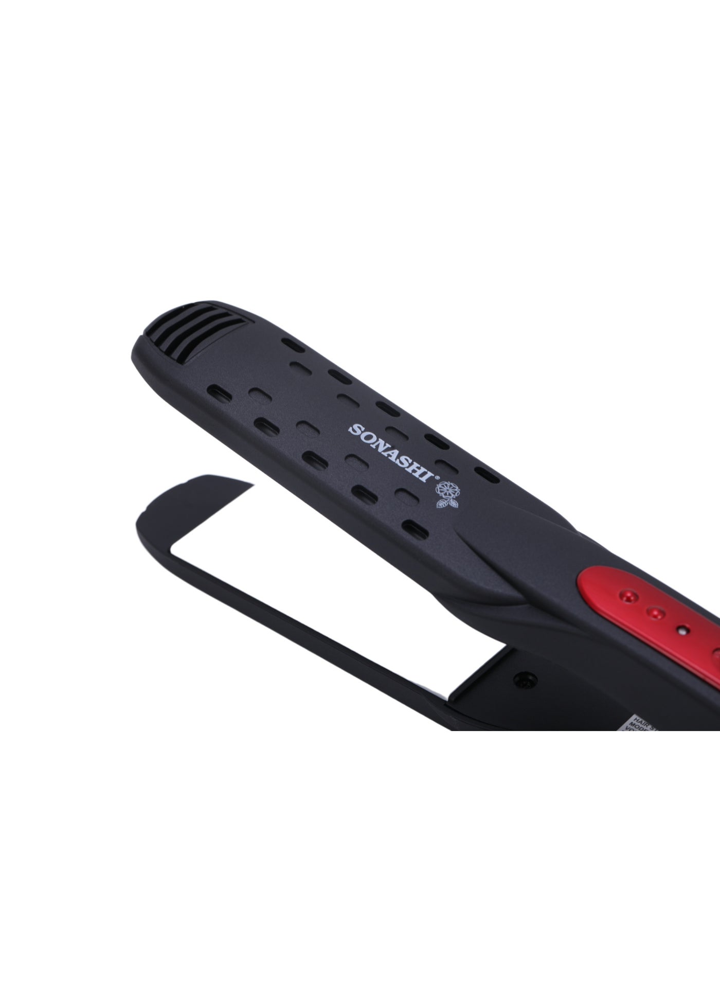 Hair Straightener | 45W Ceramic Coated Plates for Smooth Styling | LED Light Indicator | Cut-Off Temperature Control | Anti-Slip Handle with Lock | 220–240V, 50/60Hz | Personal Care Appliance | SHS-2095 Black/Red - image 3