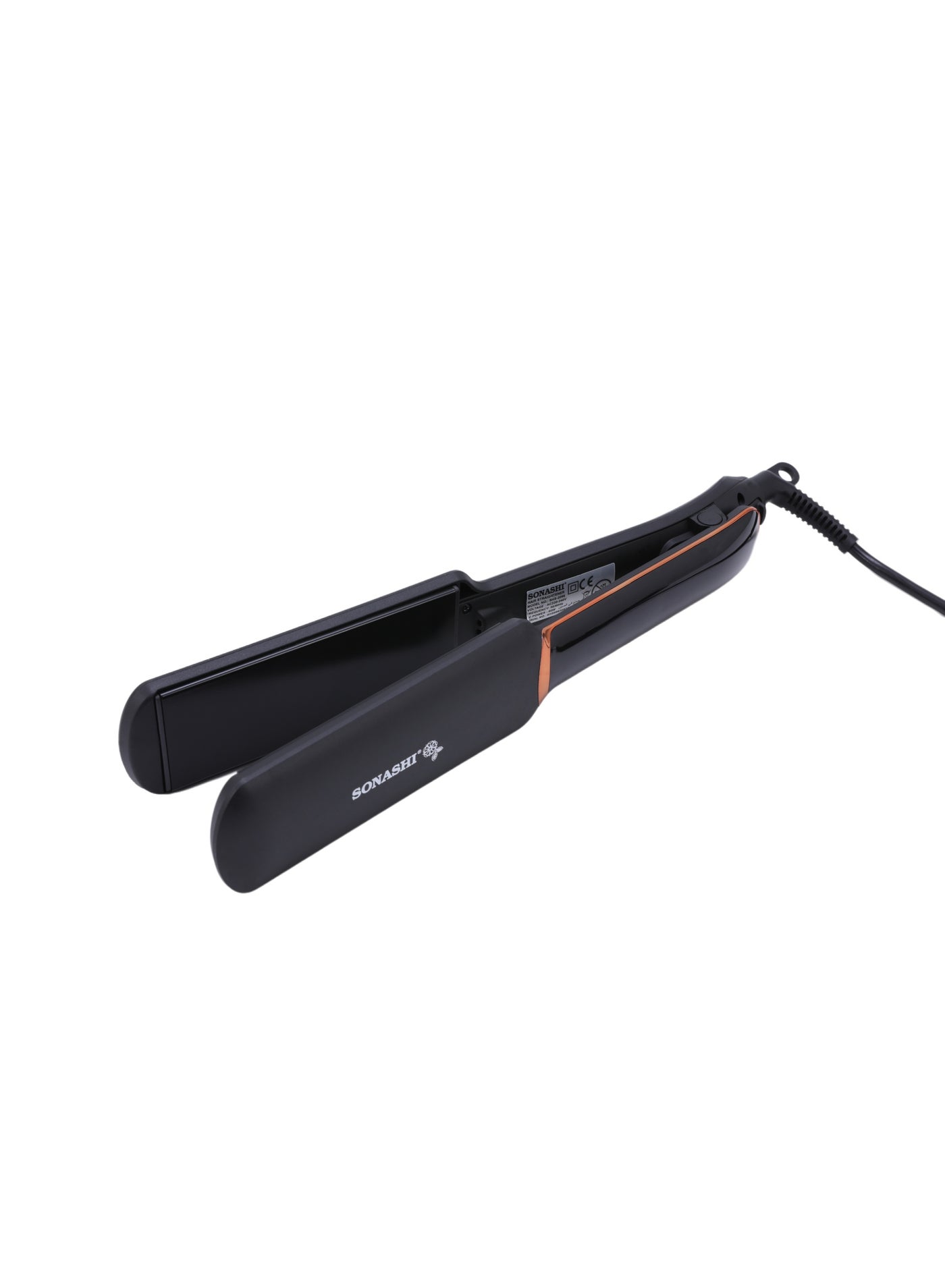 Hair Straightener – Max Temperature up to 230°C | Ceramic Coating Plates | PTC Heating On/Off Switch | Temperature Control with LED Display | 360° Swivel Cord | 80W, 220–240V, 50/60Hz | SHS-2096 black - image 2