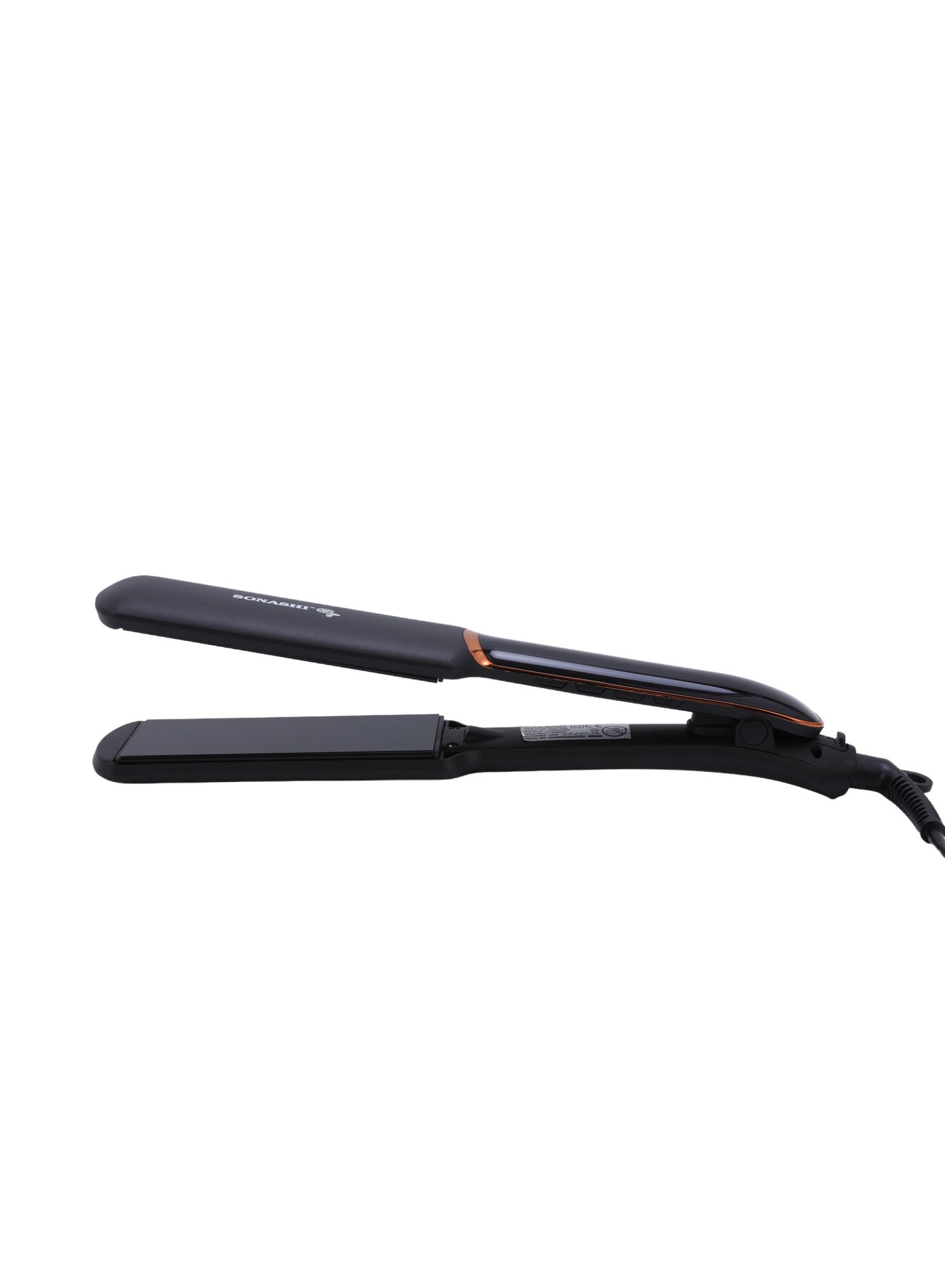 Hair Straightener – Max Temperature up to 230°C | Ceramic Coating Plates | PTC Heating On/Off Switch | Temperature Control with LED Display | 360° Swivel Cord | 80W, 220–240V, 50/60Hz | SHS-2096 black