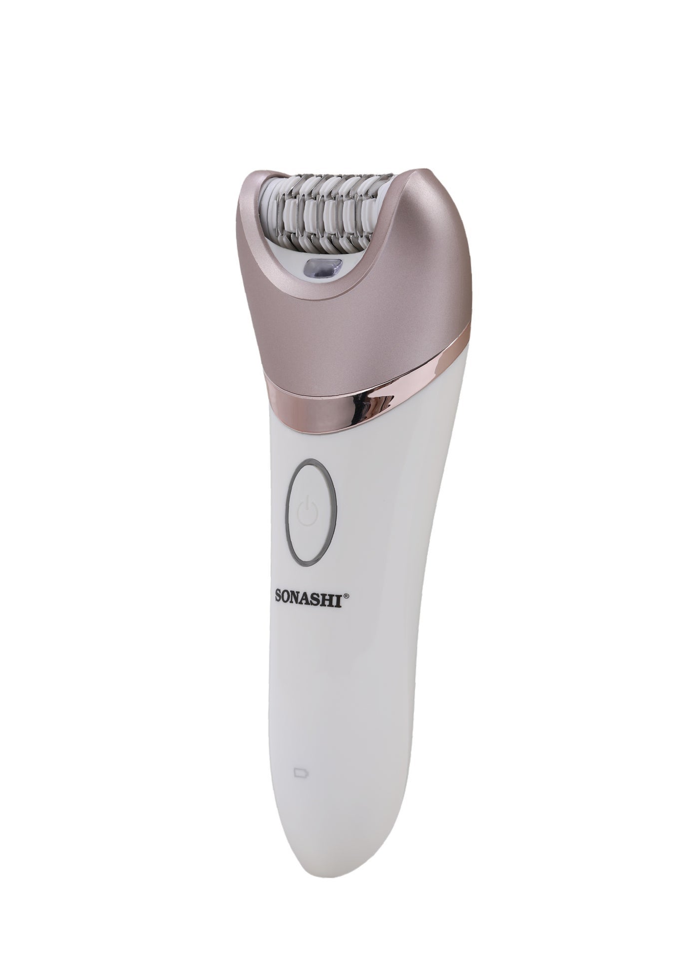 6-in-1 Rechargeable Lady Shaver | Washable Epilator with 5 Attachments | Stainless Steel Blades, Callous Remover & LED Light | 2-Speed Levels | Up to 90 Minutes Working Time | 5W Power, 1400mAh Battery | SLD-825 White/Rose Gold